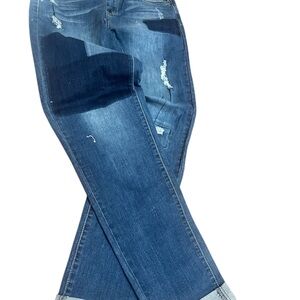 Women's Blue Distressed Jeans